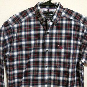 Ariat Shirt Mens Medium Long Sleeve Button Western Pro Series Blue White Striped